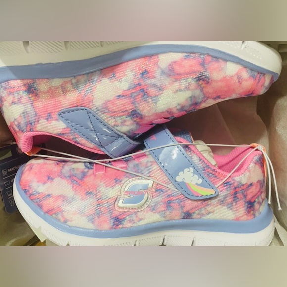 S Sport By Skechers Girls' Clowdia Performance Sneakers Blue - Picture 4 of 6